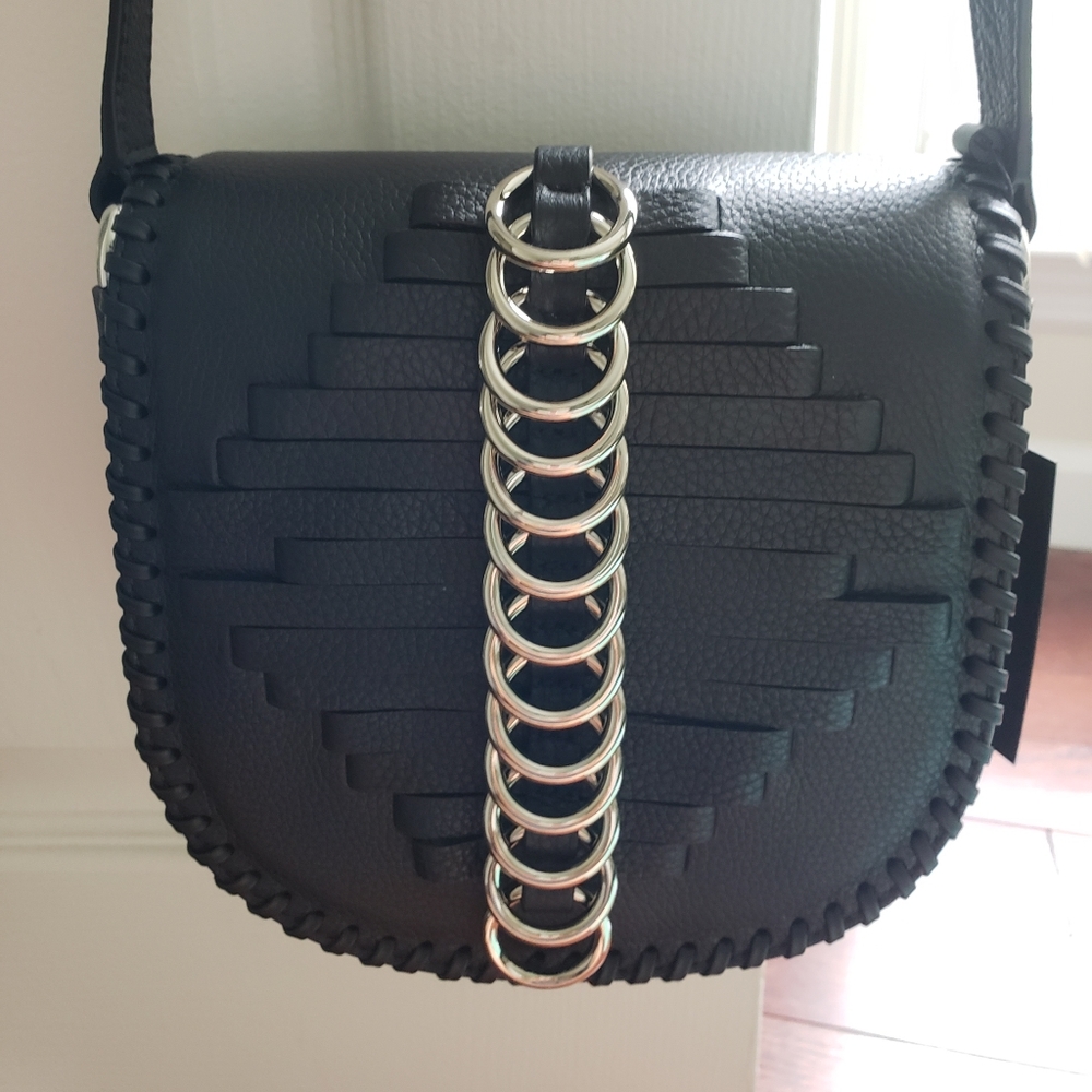 Alexander Wang Mini Lia Black Leather Shoulder Bag